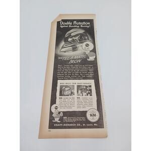 1940s Vintage Tel-a-Matic Iron Hammond Organ Knapp Monarch Co Print Ad